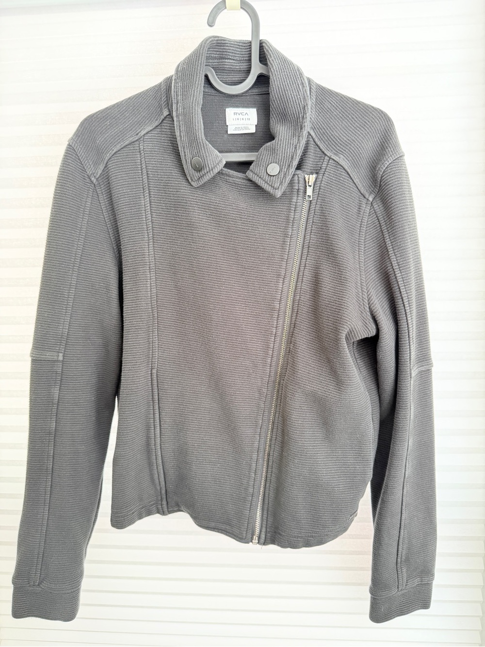 RVCA Women's Black/Gray Zip-Front Jacket